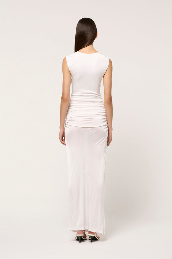MAXI DRAPE SCOOP FRONT DRESS MICHAEL LO SORDO