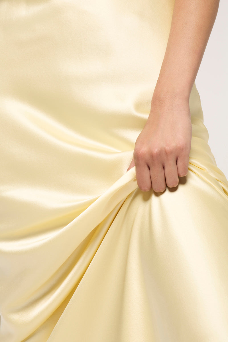 DRAPE FRONT MAXI DRESS