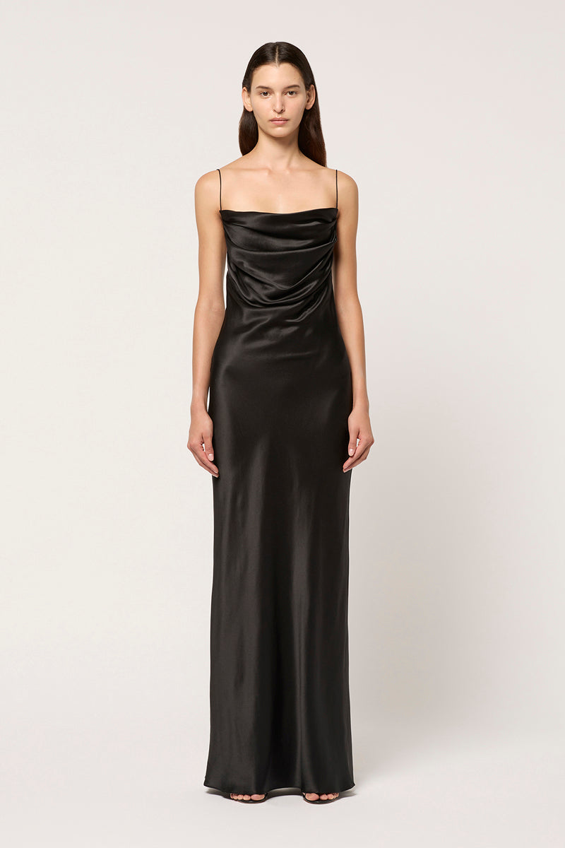 DRAPED CAMISOLE SLIP DRESS