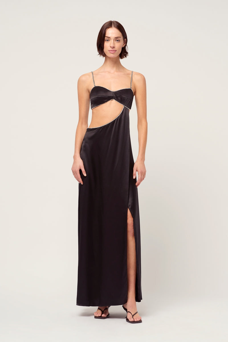 SYMIC CRYSTALLINE LUNA DRESS - BLACK