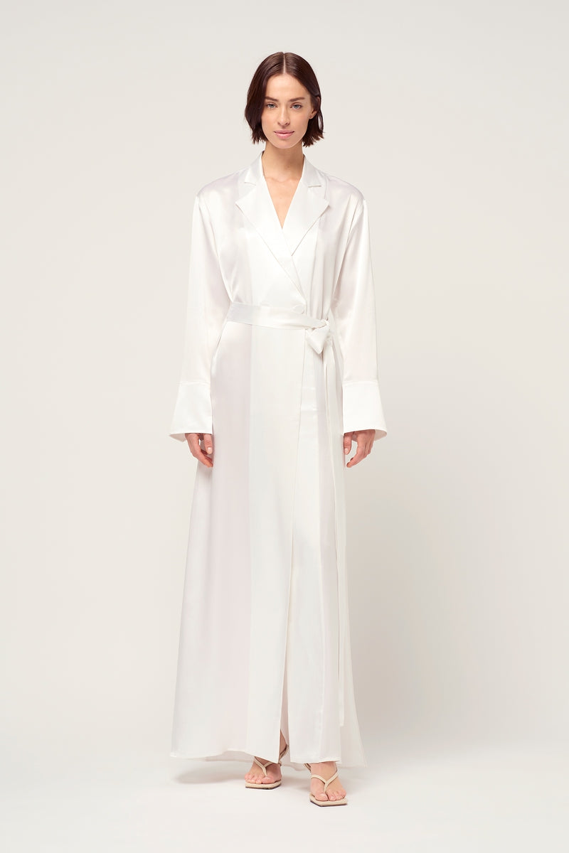 WRAP MAXI SHIRT DRESS - WHITE