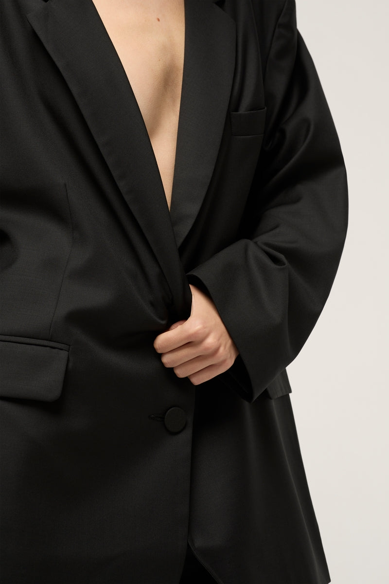 OVERSIZED BOYFRIEND BLAZER - BLACK