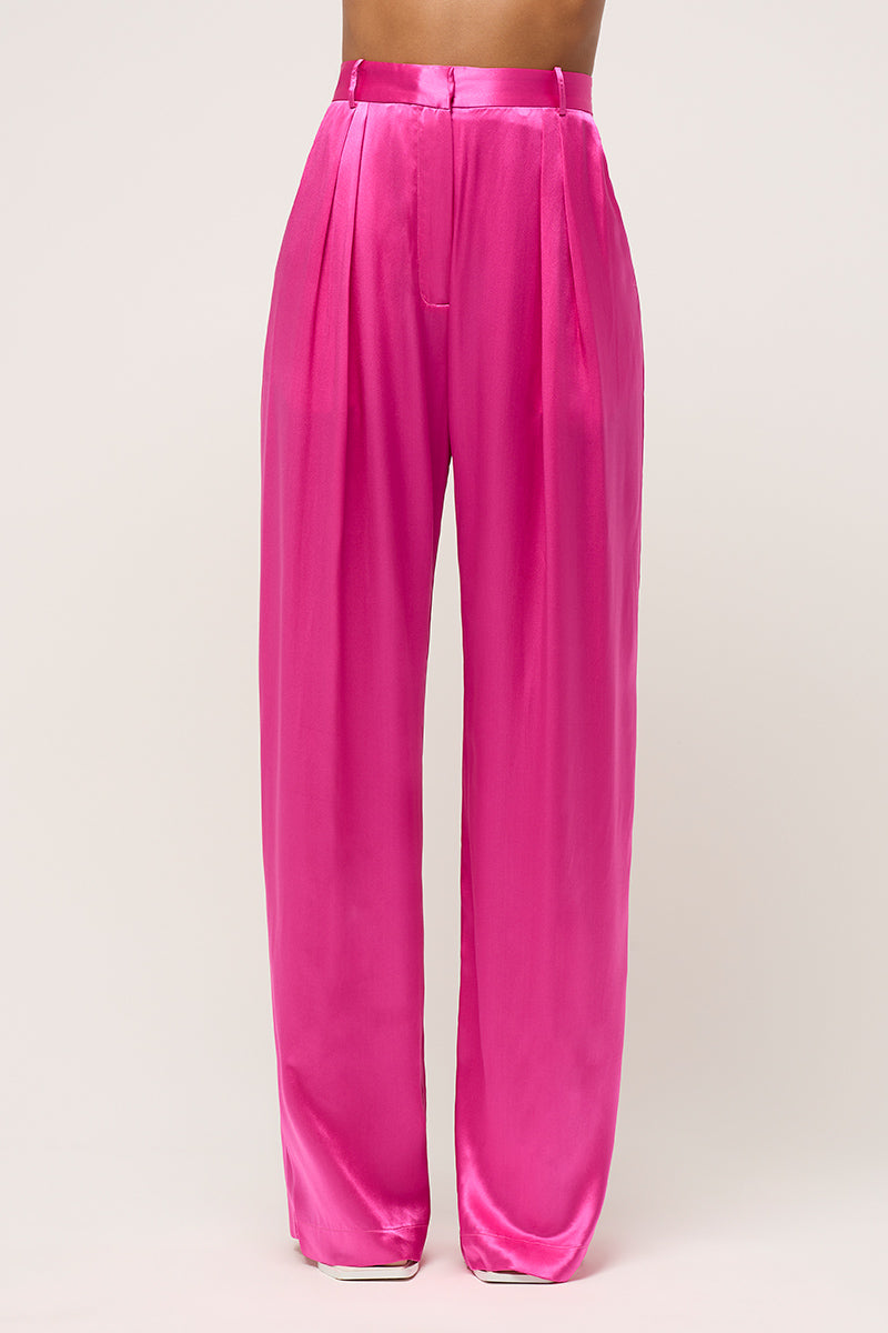 RELAXED SILK BOY PANT - PINK